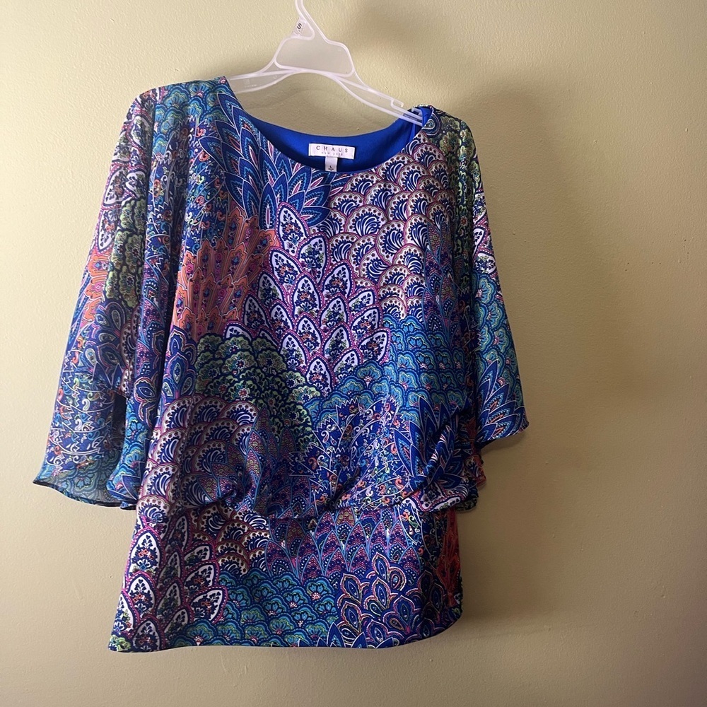 CHAUS New York Multicolor Paisley Women's Top